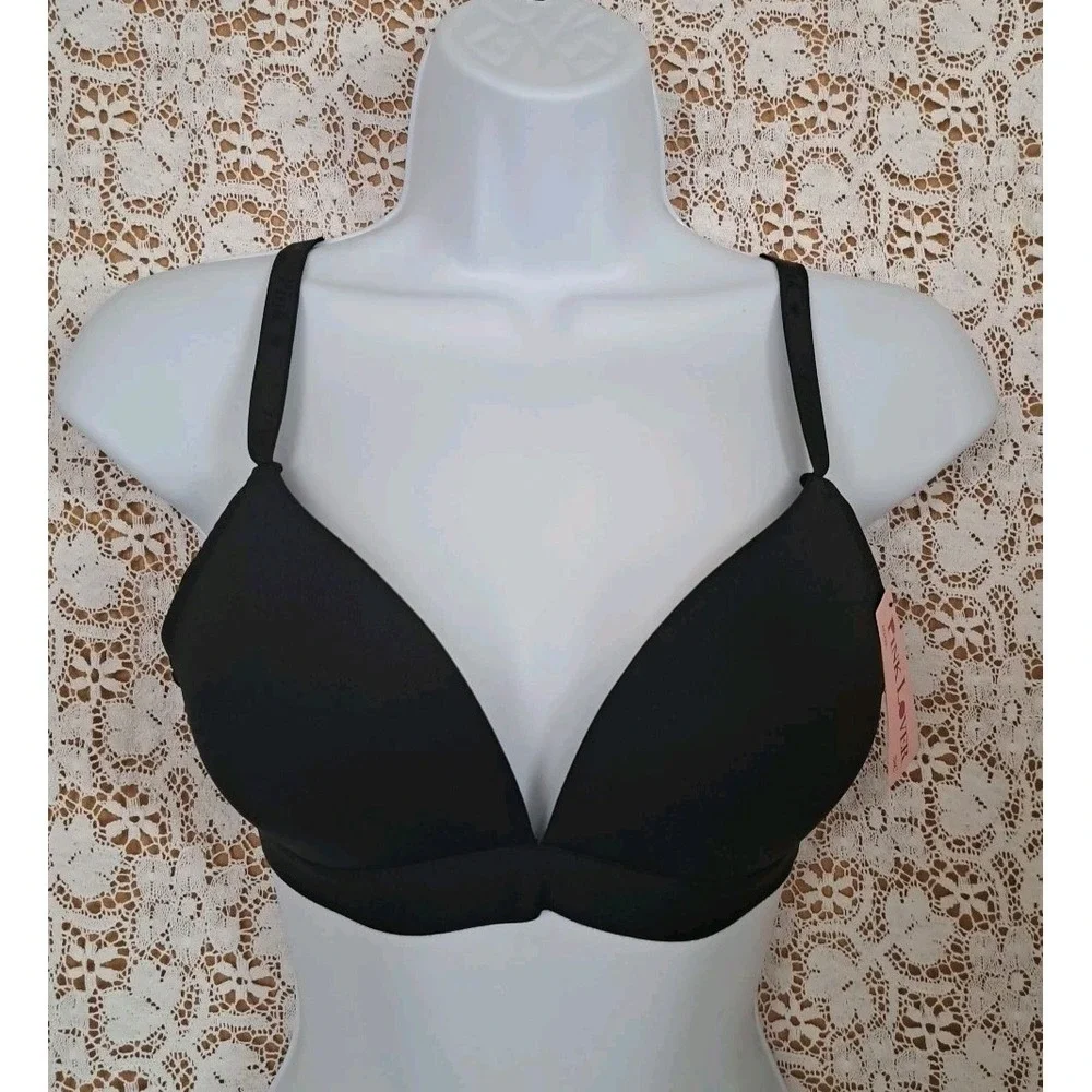 Pink Lover Wireless Bra 38C Black Adjustable Straps Style 6702 Intimate Lingerie